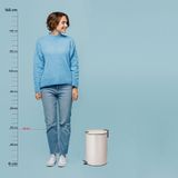 Kela - Mats - Pedaal Afvalemmer - Beige - Inhoud 12 L