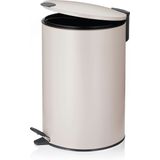 Kela - Mats - Pedaal Afvalemmer - Beige - Inhoud 12 L