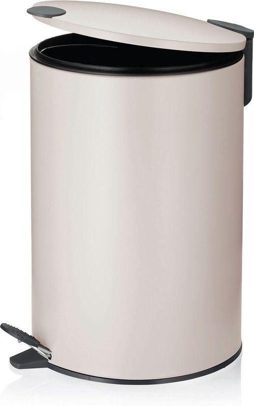 Kela - Mats - Pedaal Afvalemmer - Beige - Inhoud 12 L