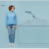 Braadpan Gietijzer Rood, 24 cm - Kela | Calido