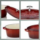 Braadpan Gietijzer Rood, 24 cm - Kela | Calido