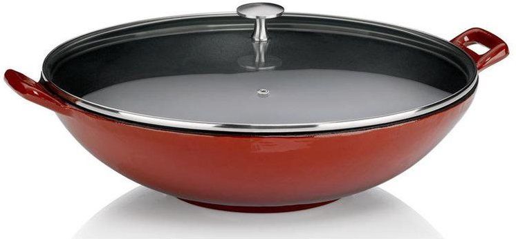 Wokpan Gietijzer Rood, 36 cm - Kela | Calido