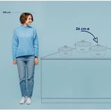 Kela Calido Rood 5L Gietijzeren Braadpan - Beschermd tegen roest en aanbakken - Inclusief deksel - Ovenbestendig