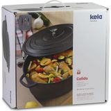 Braadpan, Gietijzer, Laag, Zwart, 28 cm - Kela | Calido