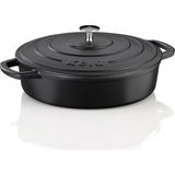 Braadpan, Gietijzer, Laag, Zwart, 28 cm - Kela | Calido