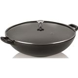 Wokpan Gietijzer Zwart, 36 cm - Kela | Calido
