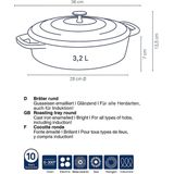 Braadpan Kela Calido met Deksel Rond Grijs 3