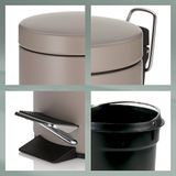 Monaco Pedaal Afvalemmer 3 l Bruin Kela