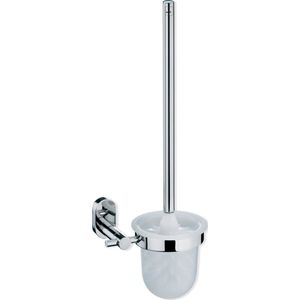 Lucido Toiletborstel houder met Wandbevestiging - Zilver - Kela