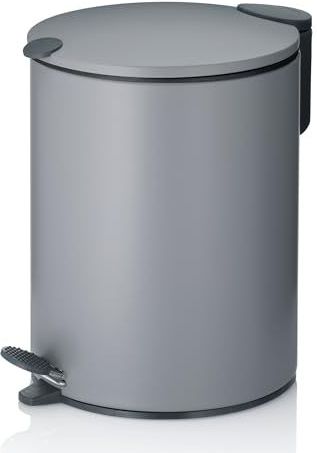 Kela - Mats - Pedaal Afvalemmer - Licht Grijs - 5 L