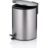 Pedaal Afvalemmer, 5 L, Zilver - Kelas-sMats