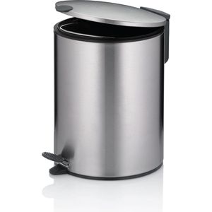 Pedaal Afvalemmer, 5 L, Zilver - Kelas-sMats