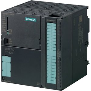 Siemens - SIMATIC S7-300 - Centrale Eenheid - Geen Kleur - 384 KByte Werkgeheugen, 2-poorts Switch, Geïntegreerde I/O
