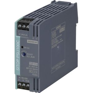 Siemens SITOP PSU100C 24 V/1,3 A DIN-rail netvoeding 24 V/DC 1.3 A 30 W Aantal uitgangen: 1 x Inhoud: 1 stuk(s)