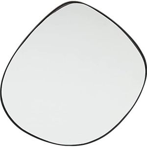 Kare Designspiegel Göteborg 71 x 71 cm, spiegel met metalen frame, gepoedercoat staal, zwart, hoogte 70,5 x 71,5 x 1,5 cm