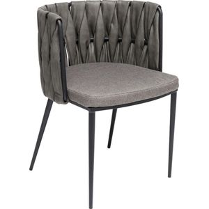KARE Design Cheerio Designer stoel van kunstleer, grijs, eenheidsmaat