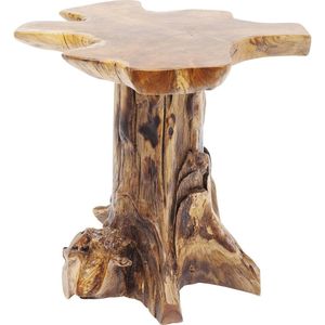 Kare Design - Bijzettafel - Bruin - Teak Massief Hout - Klein