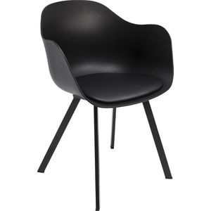 Kare Brentwood 83864 armleuningstoel van 100% polyurethaan gecoat textiel, polypropyleen, zwart, eenheidsmaat