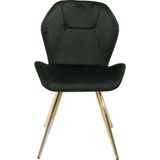 Kare Design stoel Viva, elegante stoel, perfect als eetkamerstoel of make-uptafelstoel, stabiel op filigraan poten, fluweelgroen, (h x b x d) 82 x 45 x 52 cm