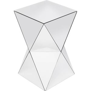 Kare Luxe driehoek design bijzettafel met spiegeleffect, geometrische vorm, 54 x 32 x 32 cm (h x b x d)