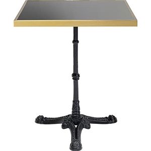 Bistrotafel vierkant 60x60cm zwart en goud graniet Kare Design