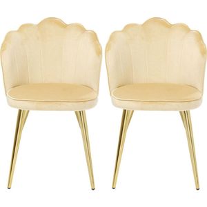 Kare Designstoel Princess, beige, 2 stuks