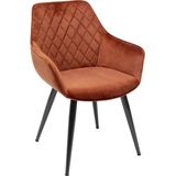 Kare Armleunstoel Harry roestrode stoel, houtmateriaal, rood, 84x60x63cm