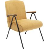 Kare Fauteuil Ryan gele stoel, hout, 81x56,7x67,5cm