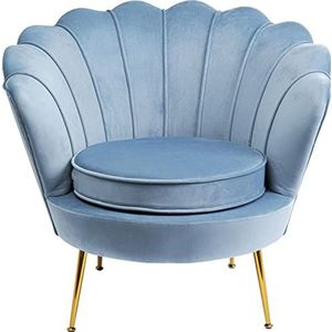 Kare Fauteuil Water Lily Aqua stoel, houtmateriaal, lichtblauw, 78x85x78cm