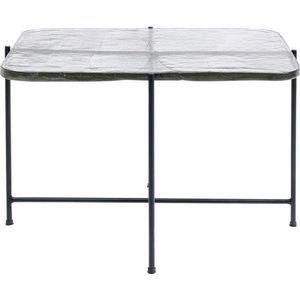 Kare Salontafel Ice Black 63x46cm bank- en banktafel, glas, 46x63x46cm