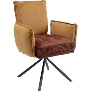 Kare Armleunstoel Chelsea bruin stoel, houtmateriaal, 90x65x60cm