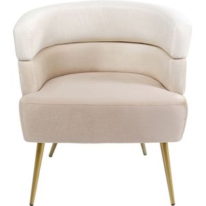 Kare Fauteuil sandwich crème stoel, houtmateriaal, beige, 74x65x64cm