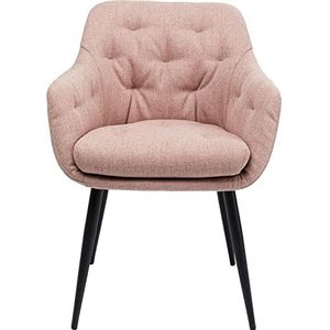 Kare Armleunstoel Elaine stoel, hout, roze, 80 x 57 x 57 cm