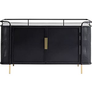 Kare Fence Sideboard, metaal, zwart, 70x120x40 cm