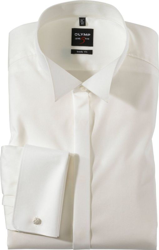 OLYMP - Level 5 - Overhemd - Lichtbeige - Body Fit, Easy Iron