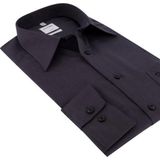 OLYMP - Luxor - Overhemd - Antraciet - Lange Mouw - 100% Katoen