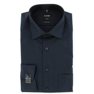 OLYMP - Luxor - Overhemd - Marine - 100% Katoen - Modern Kent Kraag