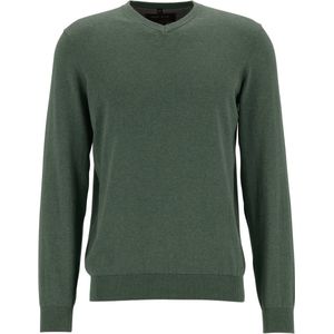 MARVELIS - Heren Trui - Lichtgrijs - 100% Katoen - V-hals