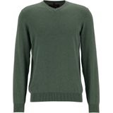 MARVELIS - Heren Trui - Lichtgrijs - 100% Katoen - V-hals