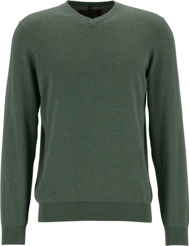 MARVELIS - Heren Trui - Lichtgrijs - 100% Katoen - V-hals