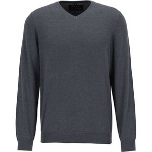 MARVELIS - Heren Trui - Antraciet - V-hals - Katoen