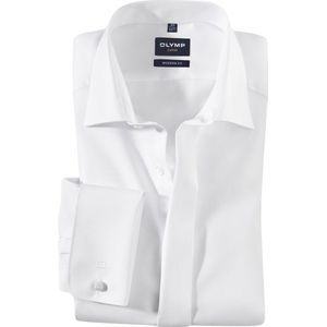OLYMP - Luxor - Overhemd - Wit - 100% Katoen - Strijkvrij