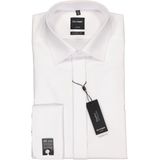OLYMP - Luxor Sleeve 7 Smoking Overhemd - Wit - Strijkvrij Katoen