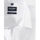 OLYMP - Luxor - Overhemd - Wit - Modern Fit - Strijkvrij - Kent Kraag