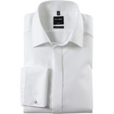 OLYMP - Overhemd - Beige - Poplin - Lange Mouwen - Dubbele Manchet