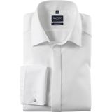 OLYMP - Overhemd - Beige - Poplin - Lange Mouwen - Dubbele Manchet