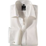 OLYMP - Overhemd - Beige - Poplin - Lange Mouwen - Dubbele Manchet