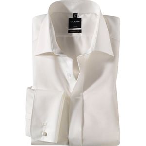 OLYMP - Overhemd - Beige - Poplin - Lange Mouwen - Dubbele Manchet