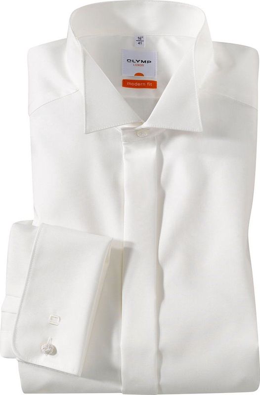 OLYMP - Luxor - Overhemd - Beige - Popeline - Strijkvrij