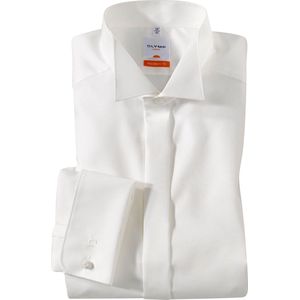 OLYMP - Luxor - Overhemd - Beige - Popeline - Strijkvrij